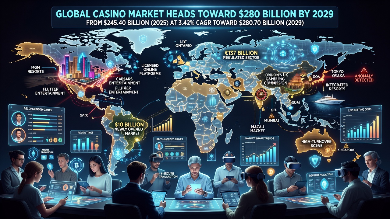Global Casino Market Heads Toward $280 Billion by 2029