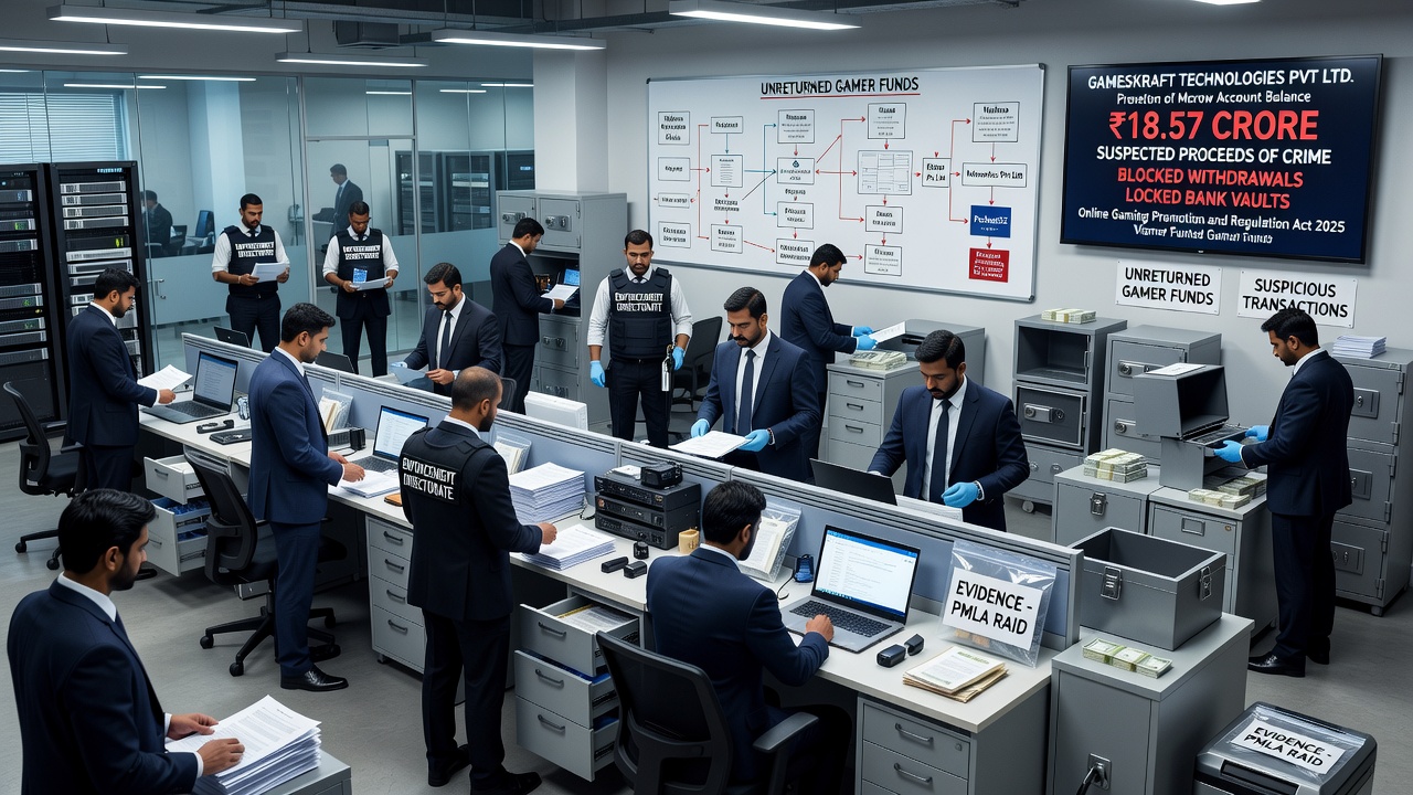 ED Raids Target Gameskraft in ₹1,000 Crore Betting Probe