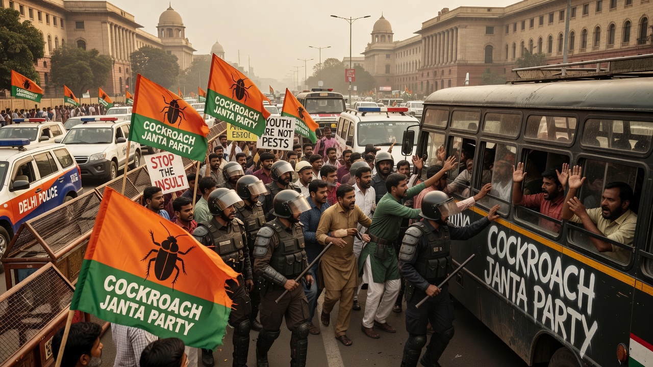 Delhi Detains Protest Leaders as Cockroach Janta Party Rally Banned