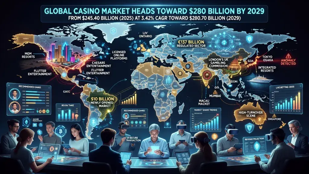 Global Casino Market Heads Toward $280 Billion by 2029